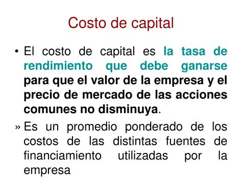 Ppt Costo De Capital Powerpoint Presentation Free Download Id2959226