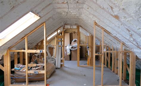 Unlike fiberglass batt insulation, it doesn't have to sit between the studs; How to Insulate a Loft | Homebuilding