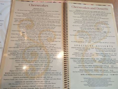 Online Menu Of The Cheesecake Factory Restaurant Irvine California