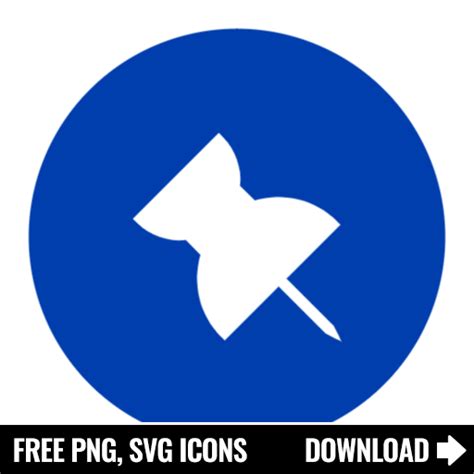 Free Blue Push Pin Svg Png Icon Symbol Download Image