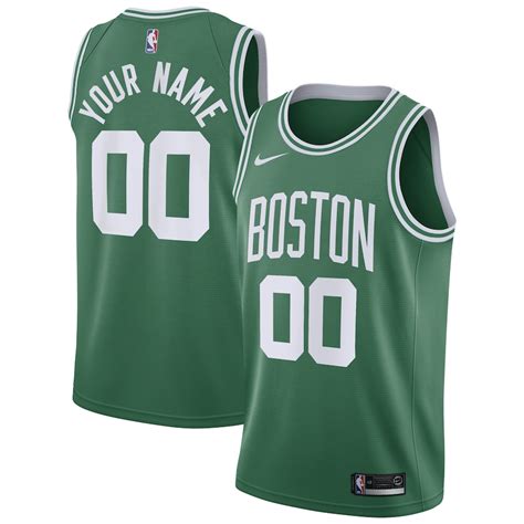 Nike Boston Celtics Green Swingman Custom Jersey Icon Edition