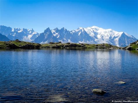 Vue Sur La Chaine Du Mont Blanc Depuis Le Lac Des Chéserys Lac Blanc