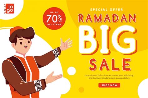 Ramadan Big Sale Banner Premium Vektor