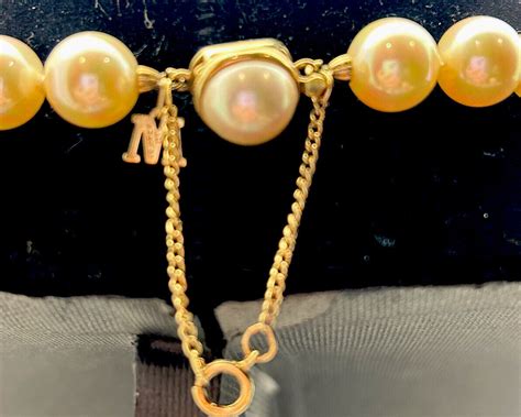 Vintage Signed Majorica Faux Pearl Necklace Vermeil Clasp Safety Chain Ebay