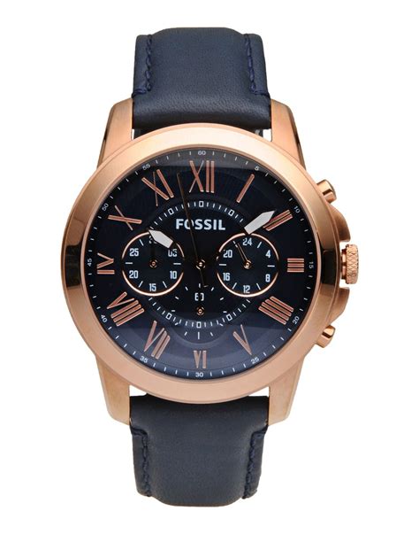 Fossil Wrist Watch In Blue For Men Lyst