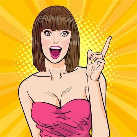 Pop Art Woman Short Hair Stock Illustrations 321 Pop Art Woman Short