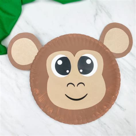 Paper Plate Monkey Craft Free Template