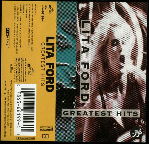Greatest Hits De Lita Ford 1993 K7 Rca Cdandlp Ref2404875111