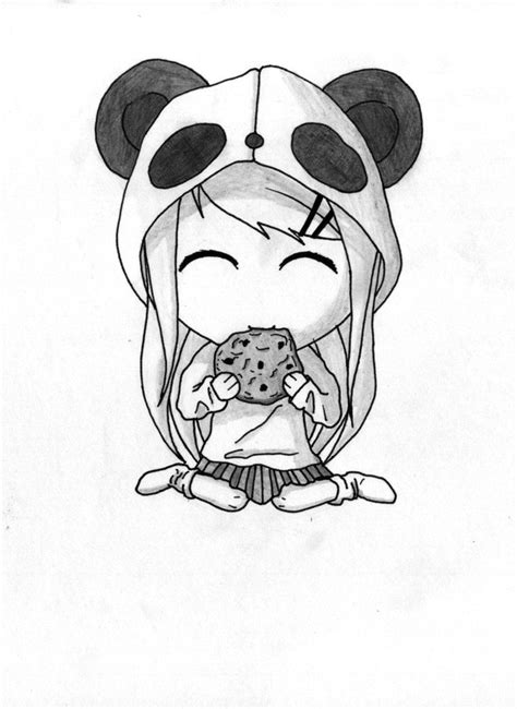‍ join our art hub membership! Panda girl drawing beauthiful :D | Desenhos kawaii ...