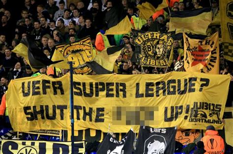 Leider können wir den derbysieg, wie sonst in der vergangenheit, nicht mit den besten fans der welt richtig feiern. Borussia Dortmund fans tell European Super League plotters ...