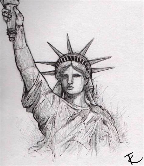 Statue Of Liberty Drawing Easy Estatua De La Libertad
