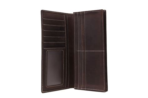 Handmade Genuine Leather Wallet Men Long Wallet Money Purse Card Holder