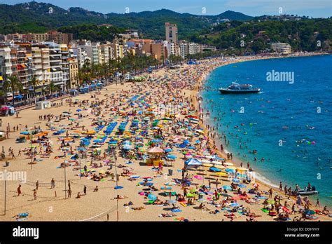 Beach Of Lloret De Mar La Selva Costa Brava Girona Province Stock