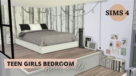 Teen Girls Bedroom Cc Speed Build The Sims 4 Youtube