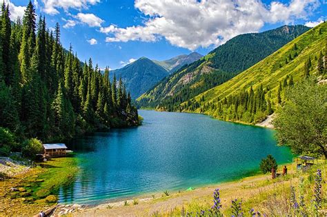 Kolsai Lake Kazakhstan Lake Scenery Nature