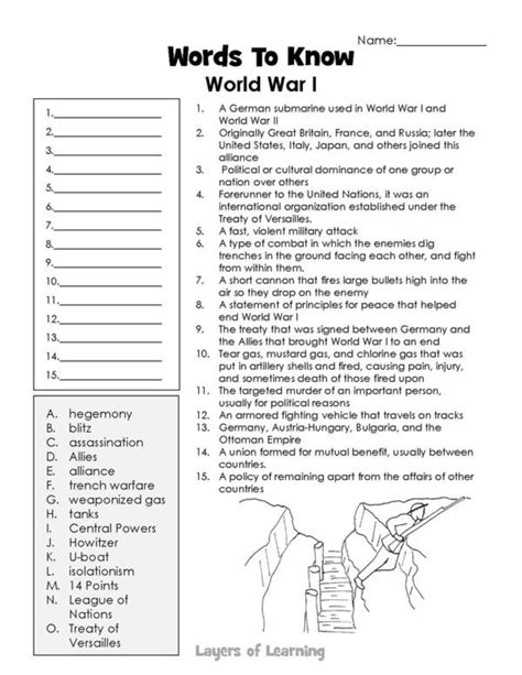 Causes Of Ww1 Worksheets
