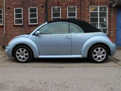 Get more photo about cars and. 2003 Volkswagen Beetle 2.0 SE Auto Convertible Light Blue Black Hood MOT Full Service GD03BFF ...