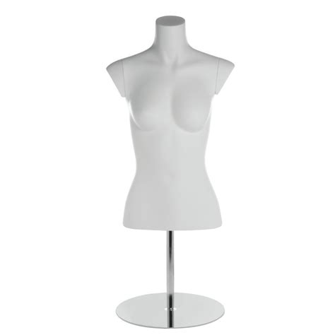 White Fiberglass Female Torso Mannequin Female Torso Female Mannequins