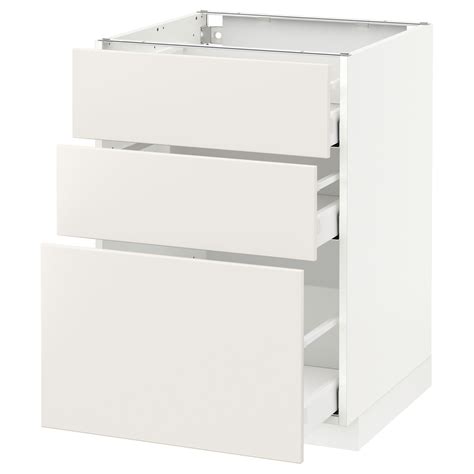 Find great deals on ebay for ikea kitchen cabinet. METOD Base cabinet with 3 drawers, white Maximera ...
