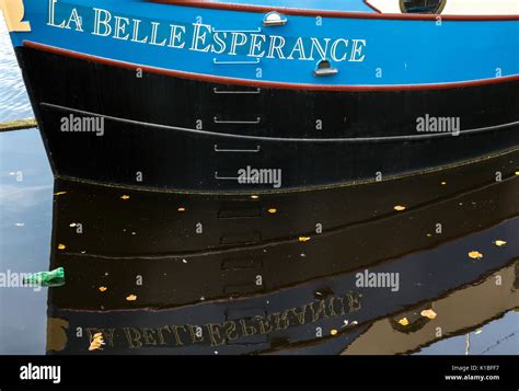 Barge Named La Belle Esperance Or The Good Hope Moored On The Shore