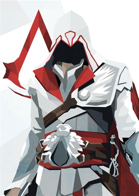 Geometric Brotherhood Inspired By Assassins Creed Framed Art Print