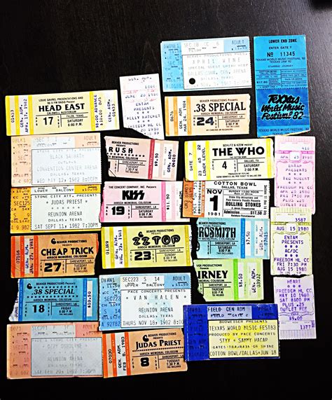 late 70’s and early 80’s concert ticket stubs : r/ClassicRock