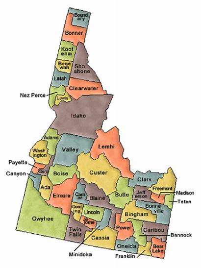 Idaho County Clipart Counties Maps Map Geography