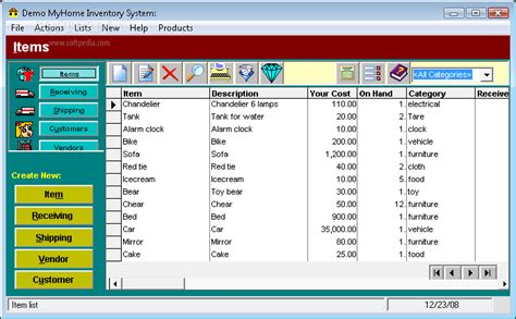 Inventory management solutions keep track of the goods while moving through the process or stored in the warehouses. MyHome Inventory System Download
