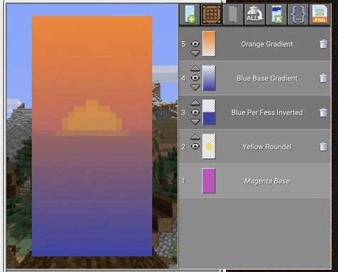 Sunset In 2020 Minecraft Banner Designs Minecraft Banners Cool