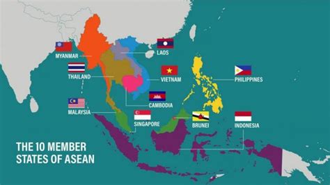 Daftar Peta Asean Dan Anggota Negara Asean Lengkap Sindunesia