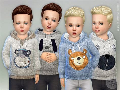The Sims 4 Hoodie For Toddler Boys P04 Mesh By Lillka Available At