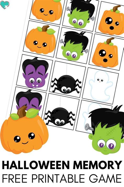 Adorable And Fun Halloween Memory Game Free Printable Halloween