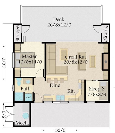 Orbit Modern 1 Story Small House Plan Modern ADU Home Designs