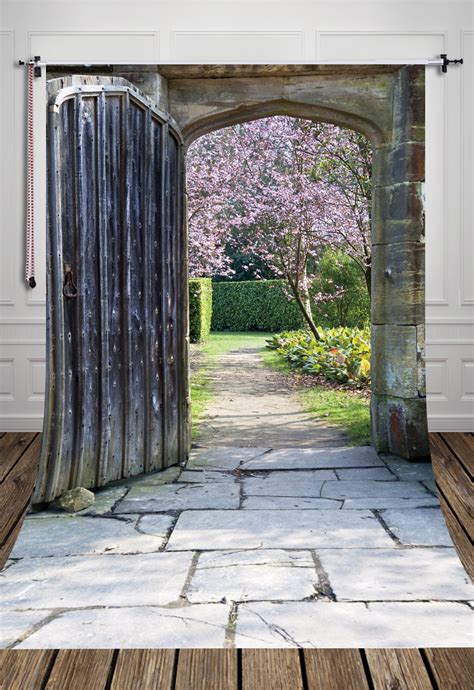 4x6ft Ancient Door Print Outdoor Theme Photography Backdrops Photo