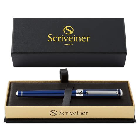 Scriveiner Midnight Blue Rollerball Pen Stunning Blue Lacquer Luxury