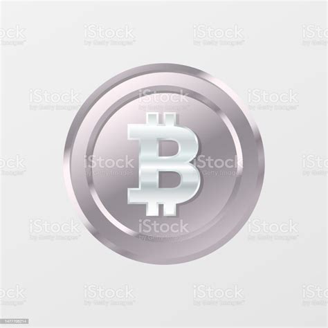 Signe Bitcoin Illustration Vectorielle Isolée Technologie Blockchain