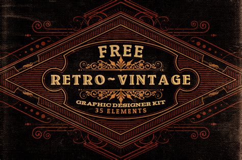 Free Retrovintage Graphic Designer Kit V2