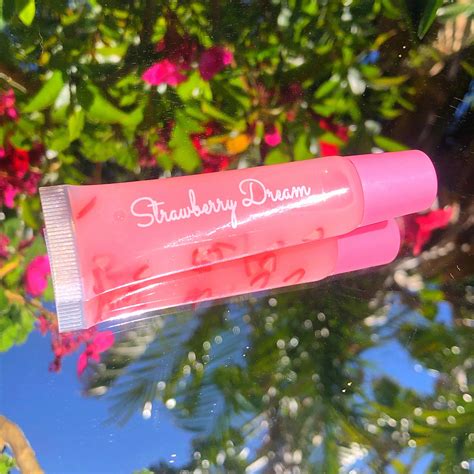 Strawberry Dream Lip Gloss Pink Strawberry Flavored Etsy