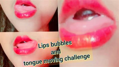 💋lips Bubbles With Zoom Camera Tongue👅movingmoving Tounge With