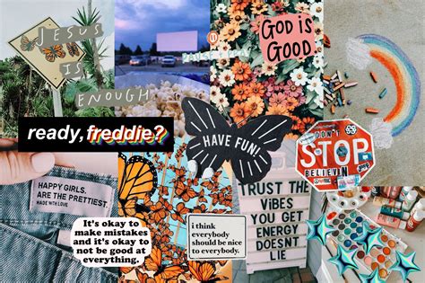 indie aesthetic laptop wallpaper collage aesthetic photo wall collage kit