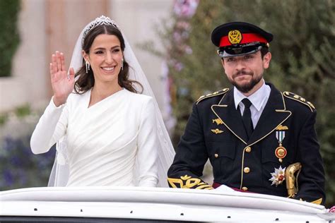 Crown Prince Husseins New Wife Given Royal Title Of Princess Rajwa On Wedding Day