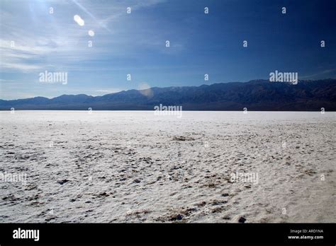 Salt Flats Badwater Death Valley Californianevada Usa Stock Photo