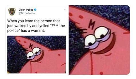 Illinois Police Tweets Evil Spongebob Memeabout