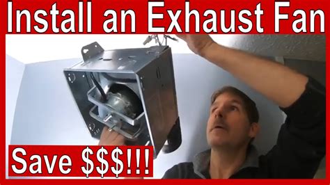 How To Install A Bathroom Exhaust Fan Youtube