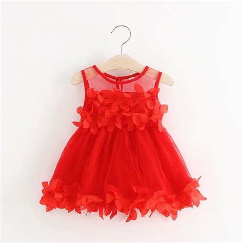 Buy Bg Toddler Baby Girls Sleeveless Solid Tulle Skirt Floral Dresses