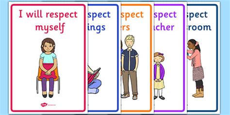 👉 Printable Respect Posters Classroom Behaviour Twinkl
