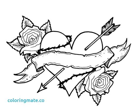 Coloring pages of roses with banners. Heart With Thorns Drawing at GetDrawings | Free download