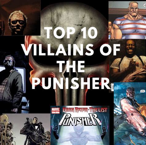 The Punisher Comic Book Villains The 12 Best Punisher Villains