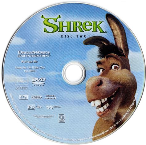 Shrek Disc 2 Scanned Dvd Labels Shrek Disc 2 001