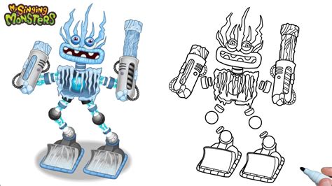 How To Draw Cold Wubbox Epic Wubbox From Cold Island From My Singing Monsters Step By Step